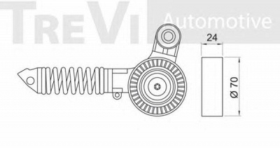 TREVI AUTOMOTIVE ta1420 -  Натяжная планка, поликлиновой ремень
